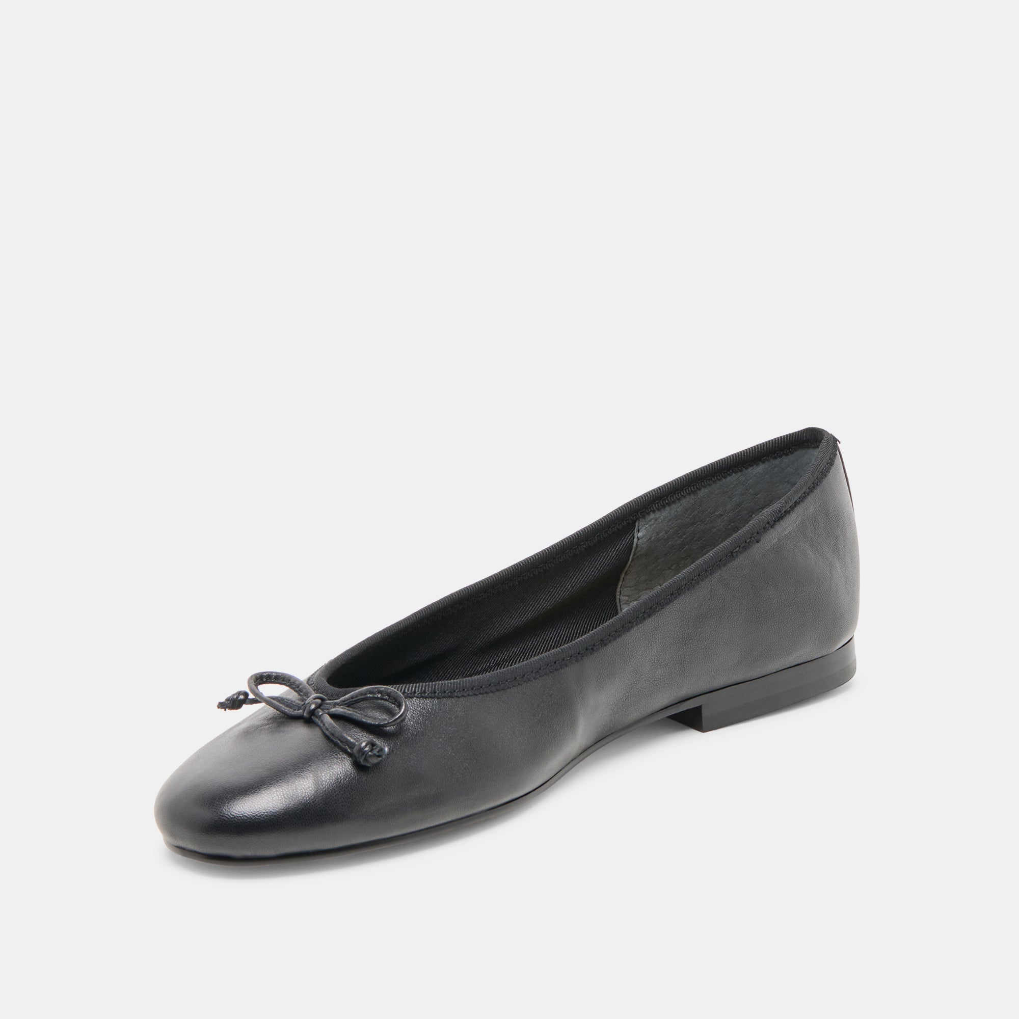 Dolce Vita SHOES | Ritla Wide Black Leather Ballet Flats