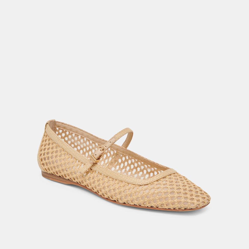 Dolce Vita SHOES | REYES WIDE BALLET FLATS LT NATURAL WOVEN RAFFIA
 – Dolce Vita