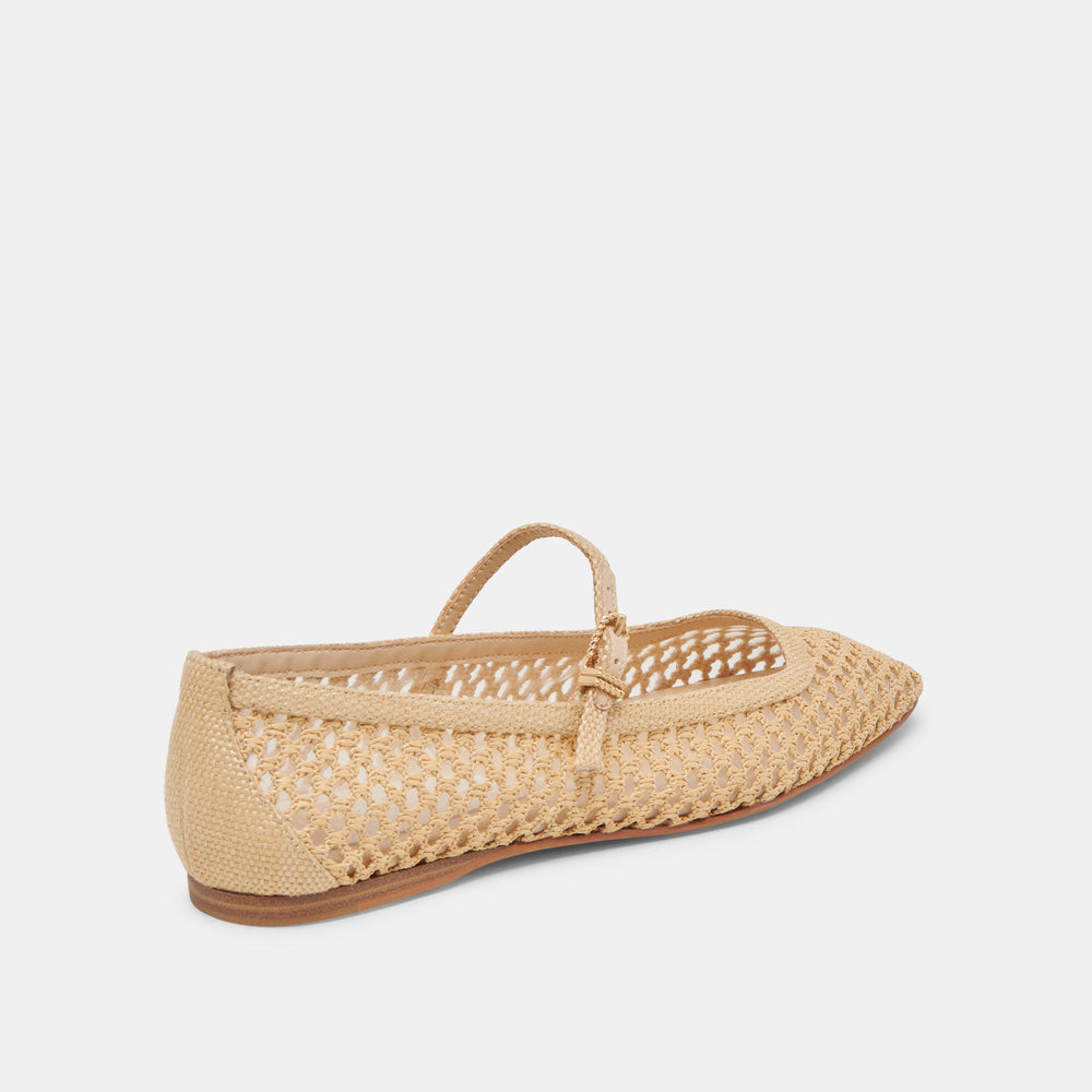 Dolce Vita SHOES | REYES WIDE BALLET FLATS LT NATURAL WOVEN RAFFIA
 – Dolce Vita