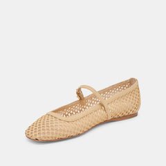 Dolce Vita SHOES | REYES WIDE BALLET FLATS LT NATURAL WOVEN RAFFIA
 – Dolce Vita