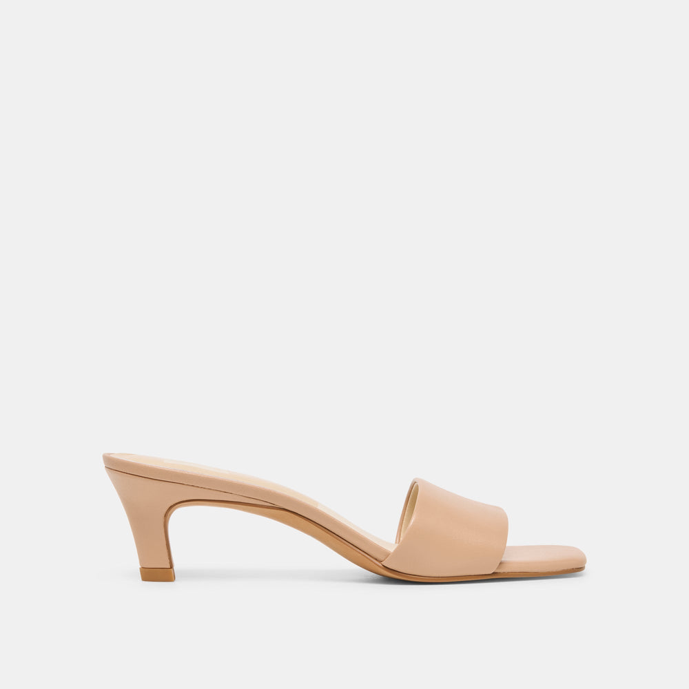 Dolce Vita SHOES | Rexa Wide Light Tan Leather Heels