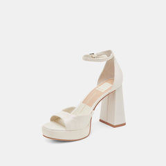 Dolce Vita SHOES | PANDRO WIDE HEELS WHITE SATIN
 – Dolce Vita