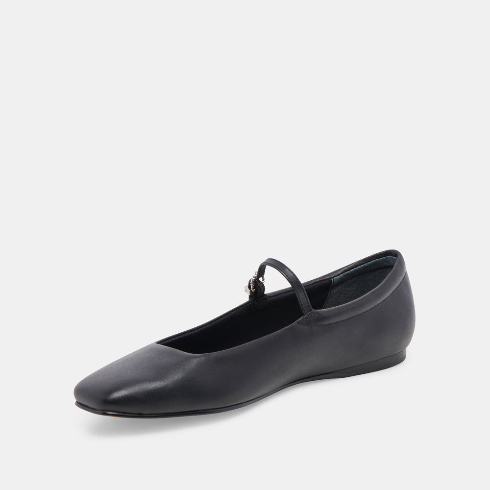 Dolce Vita SHOES | Reyes Wide Ballet Flats Black Leather | Leather Ballet Flats
 – Dolce Vita