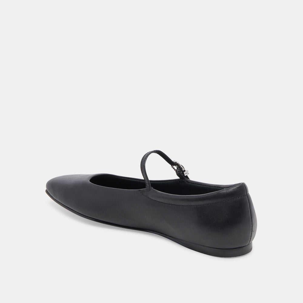 Dolce Vita SHOES | Reyes Wide Ballet Flats Black Leather | Leather Ballet Flats
 – Dolce Vita