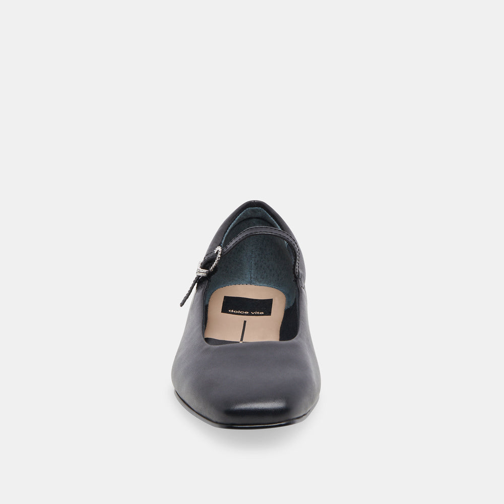 Dolce Vita SHOES | Reyes Wide Ballet Flats Black Leather | Leather Ballet Flats
 – Dolce Vita