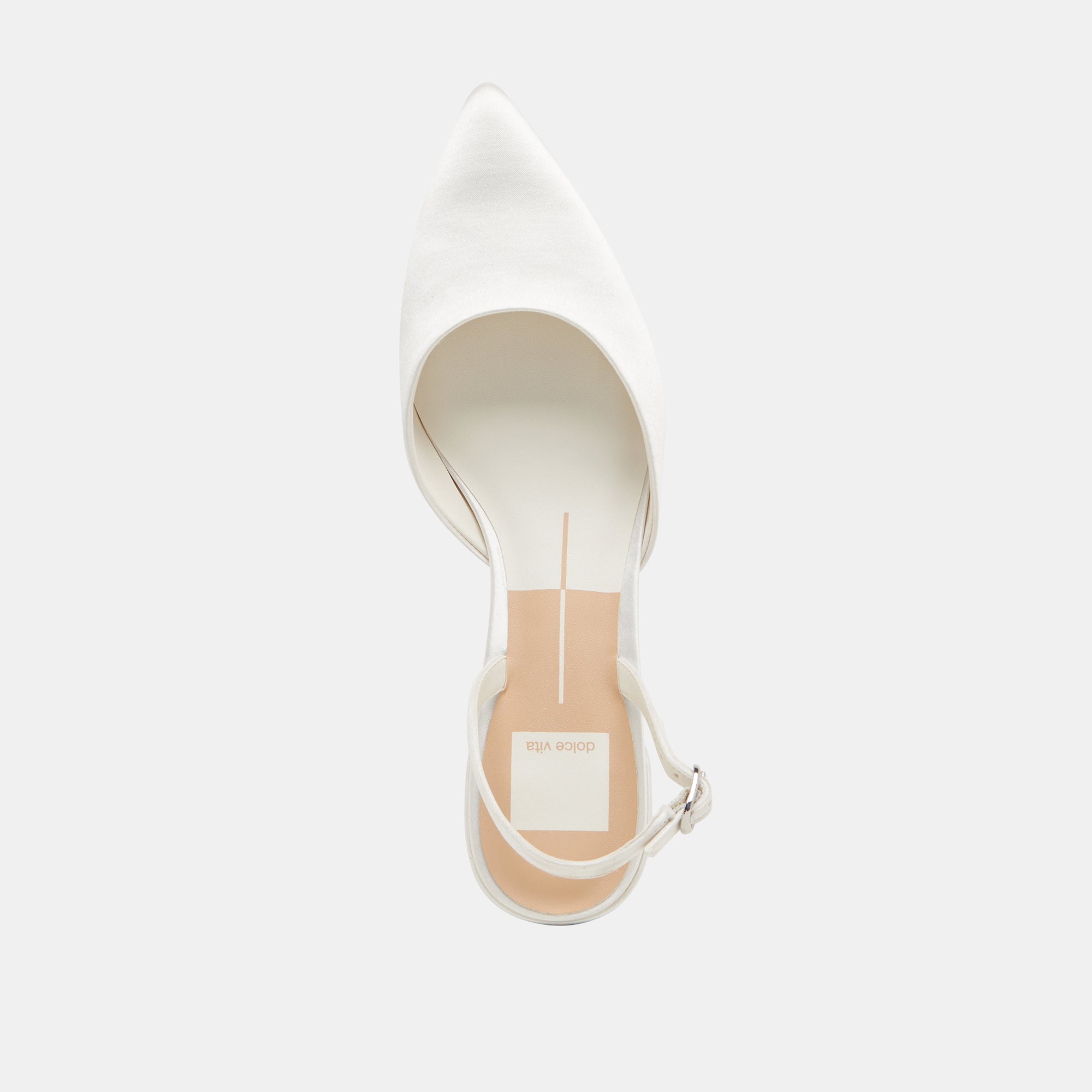 Dolce Vita SHOES | Carel Wide True White Satin Heels