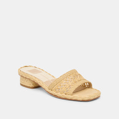 Dolce Vita SHOES | Dixi Wide Lt Natural Cross Hatch Raffia Sandals
