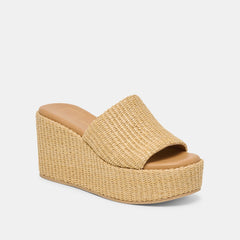 Dolce Vita SHOES | Joclyn Wide Lt Natural Raffia Wedges