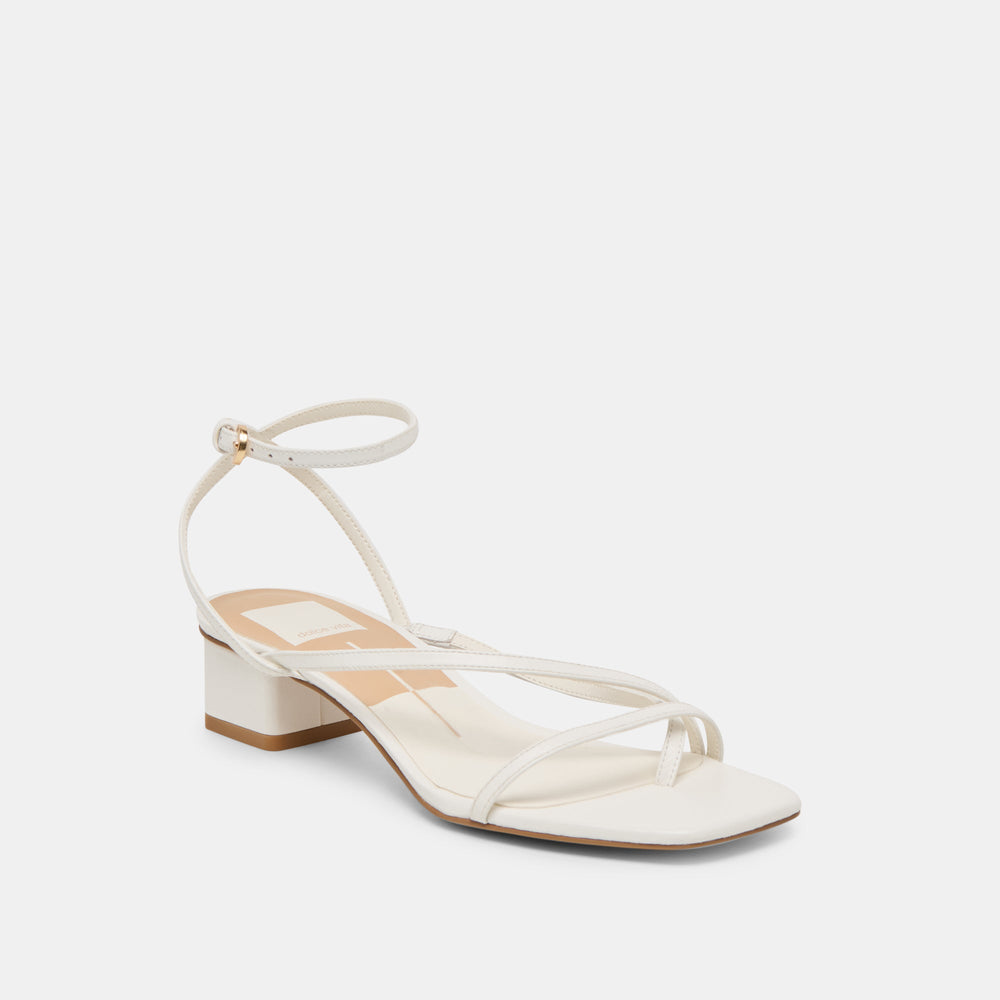 Dolce Vita SHOES | Karlos Wide True White Leather Sandals