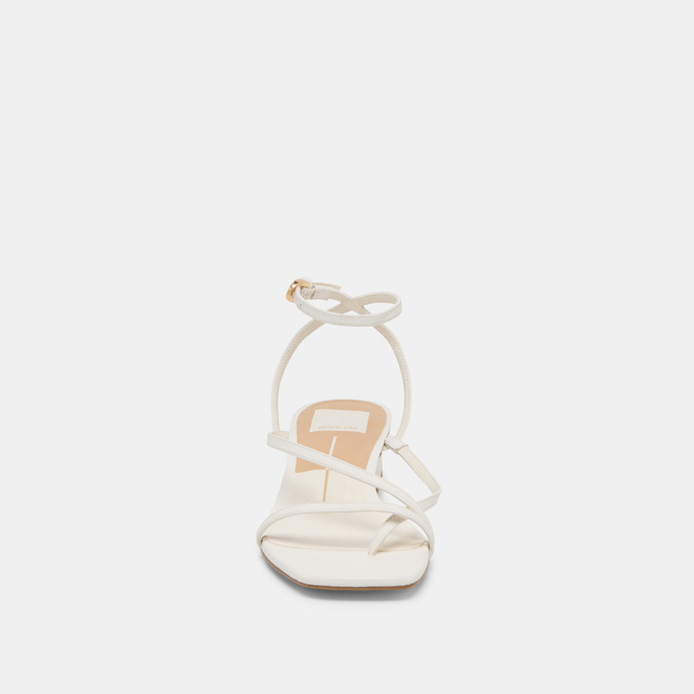 Dolce Vita SHOES | Karlos Wide True White Leather Sandals