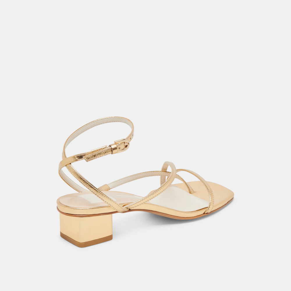 Dolce Vita SHOES | Karlos Wide Gold Metallic Stella Sandals