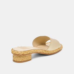 Dolce Vita SHOES | Dixi Wide Platinum Leather Sandals