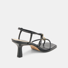 Dolce Vita SHOES | Manji Wide Black Leather Heels