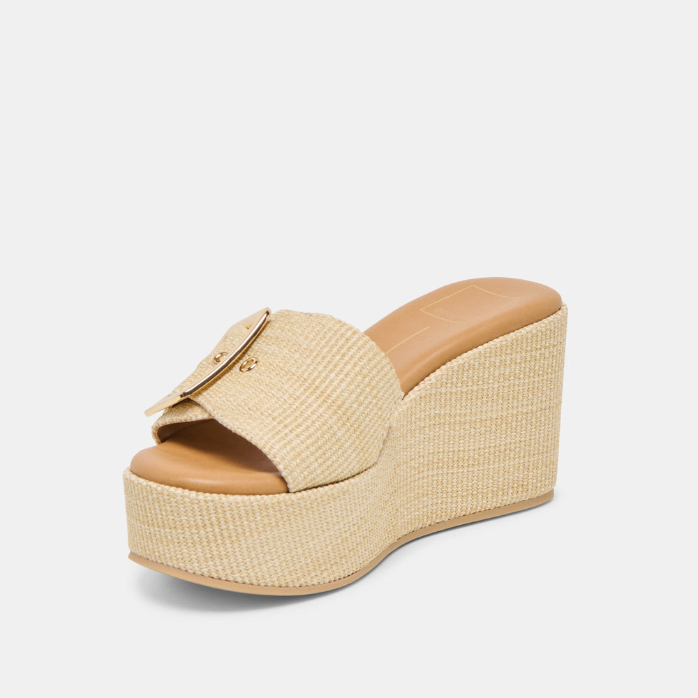 Dolce Vita SHOES | Jilian Wide Lt Natural Raffia Wedges