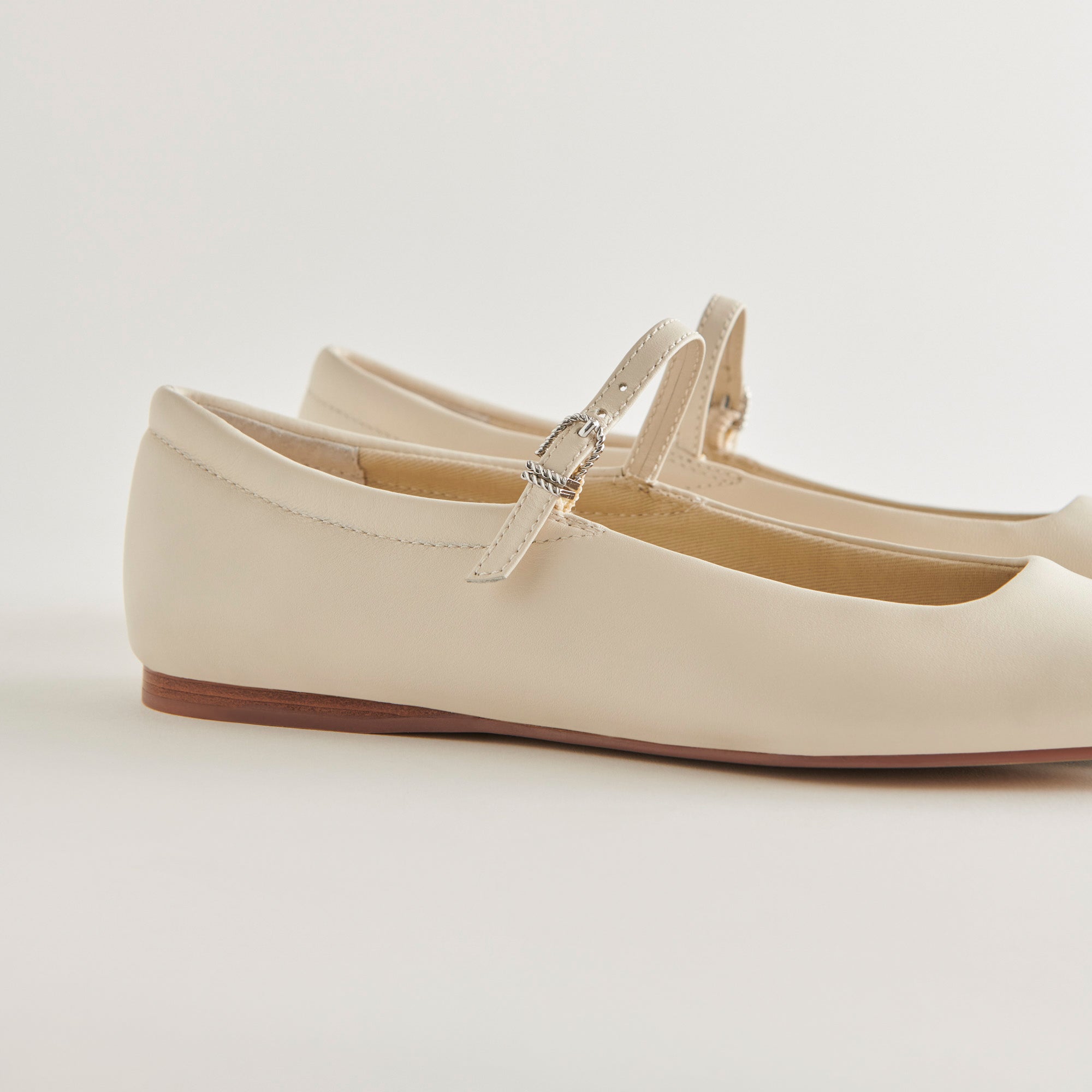 Dolce Vita SHOES | Reyes Wide Ballet Flats Ivory Leather | Ivory Ballet Flats
 – Dolce Vita