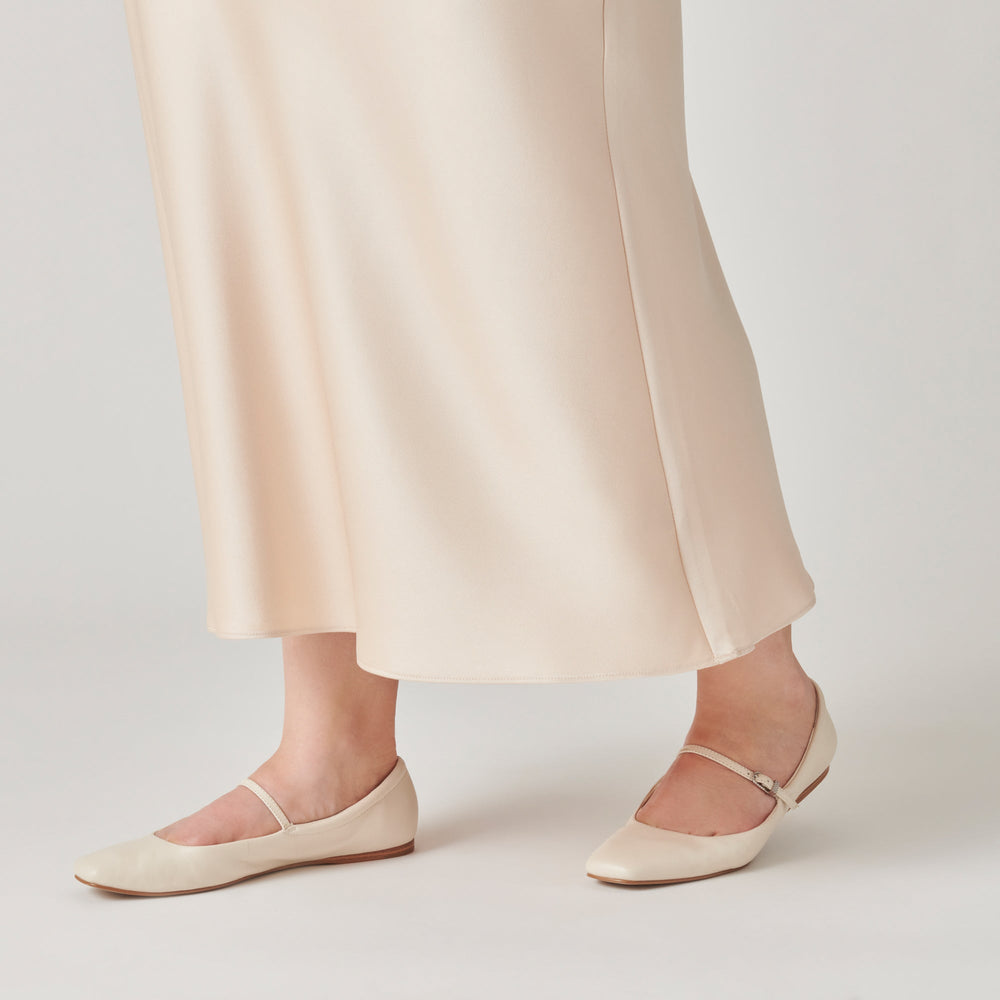 Dolce Vita SHOES | Reyes Wide Ballet Flats Ivory Leather | Ivory Ballet Flats
 – Dolce Vita