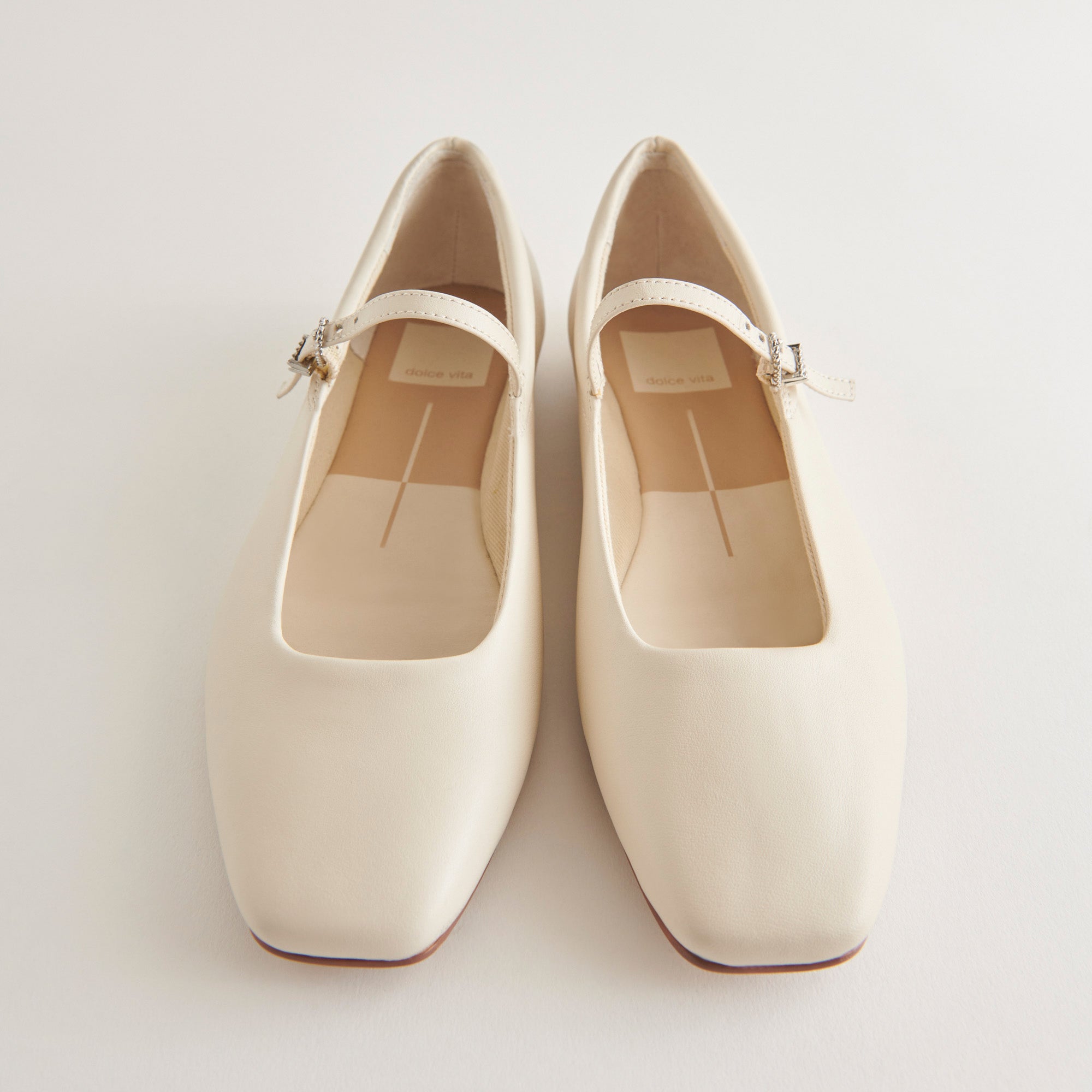 Dolce Vita SHOES | Reyes Wide Ballet Flats Ivory Leather | Ivory Ballet Flats
 – Dolce Vita