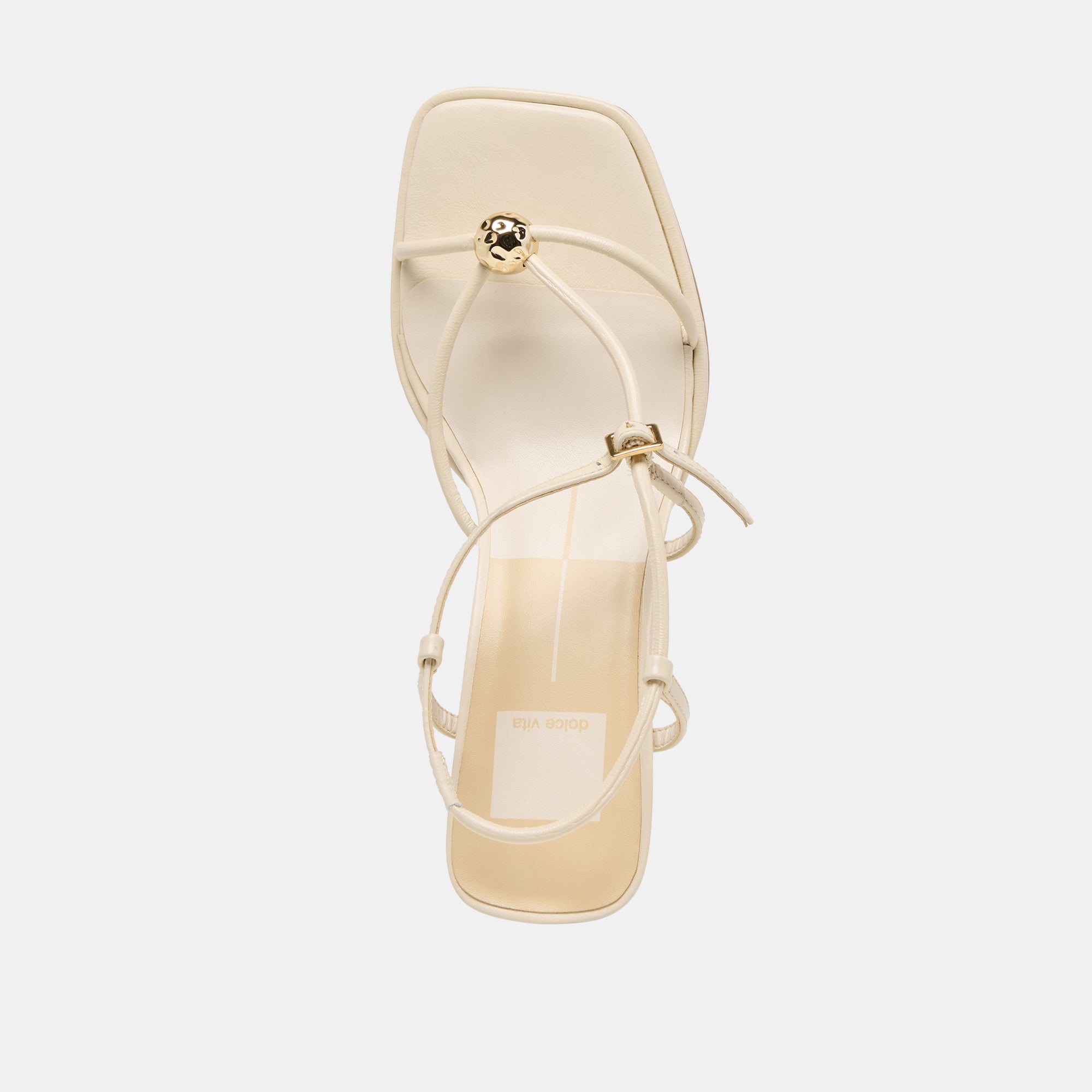 Dolce Vita SHOES | Manji Wide Creme Leather Heels