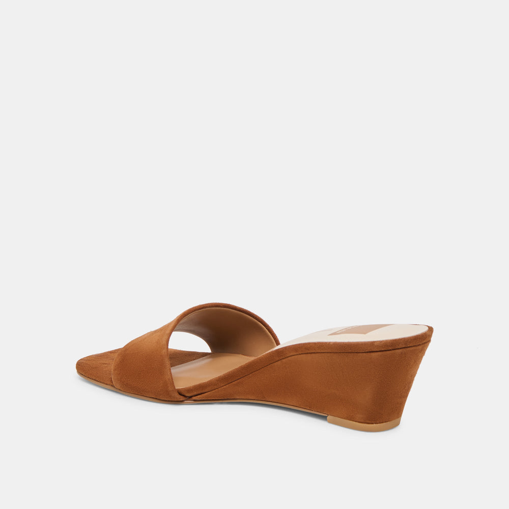 Dolce Vita SHOES | Qaily Wide Brown Suede Wedges