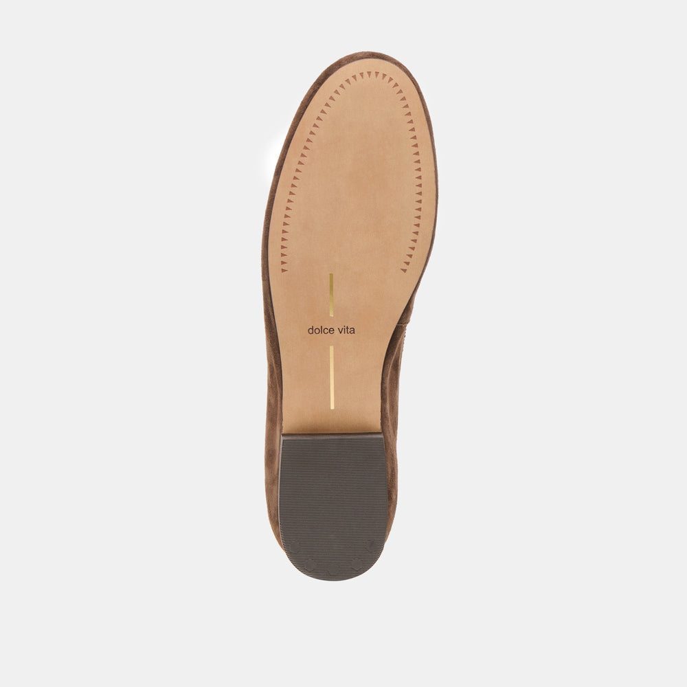 Dolce Vita SHOES | Ritla Wide Dk Brown Suede Ballet Flats