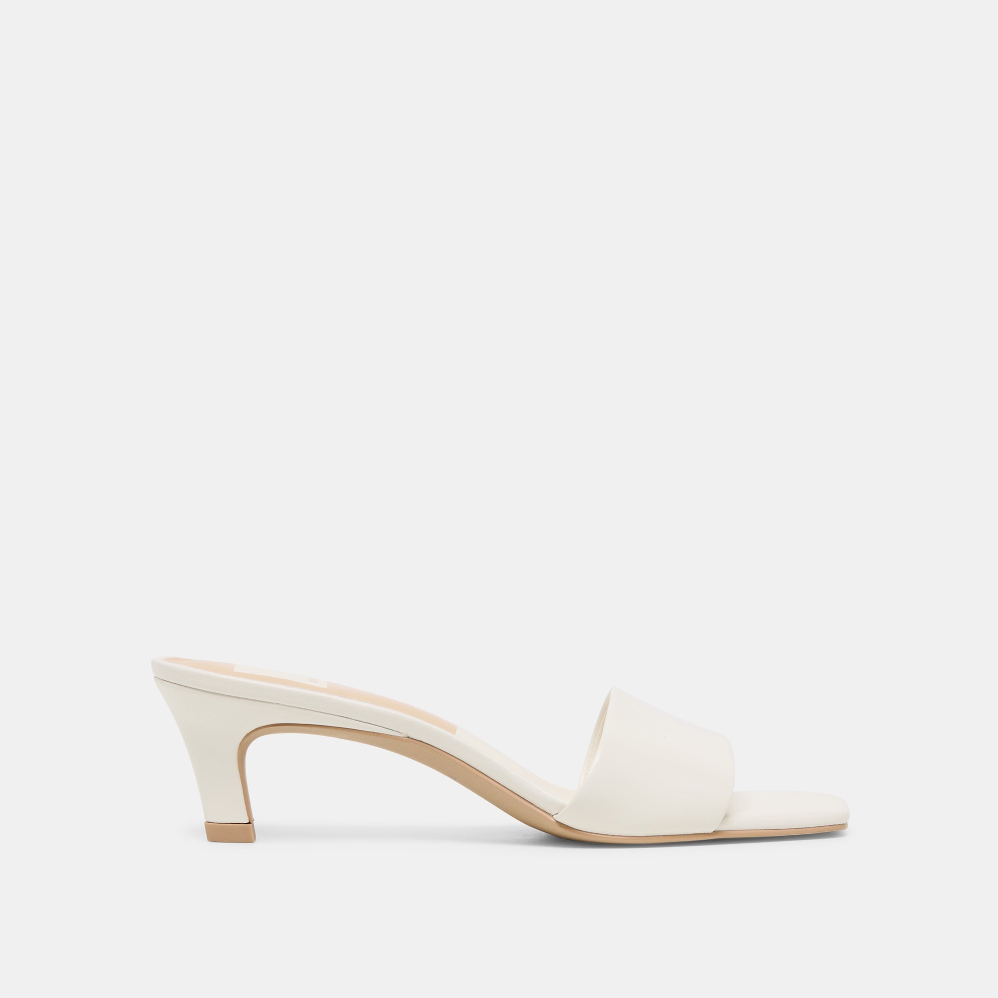 Dolce Vita SHOES | Rexa Wide True White Leather Heels