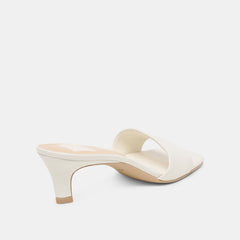 Dolce Vita SHOES | Rexa Wide True White Leather Heels
