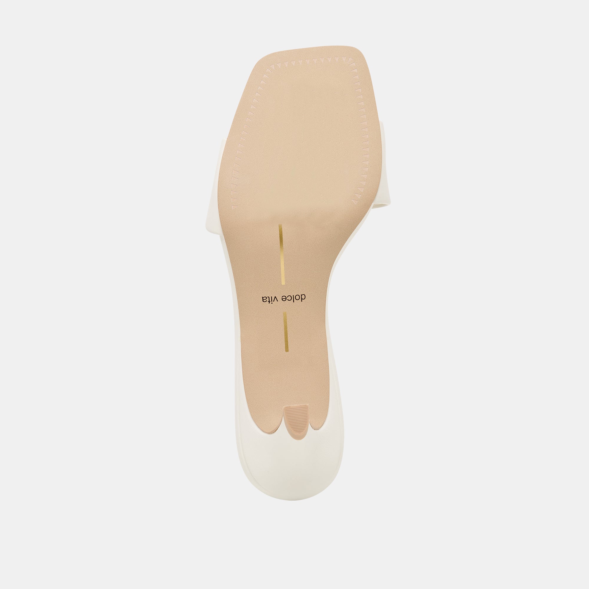 Dolce Vita SHOES | Rexa Wide True White Leather Heels