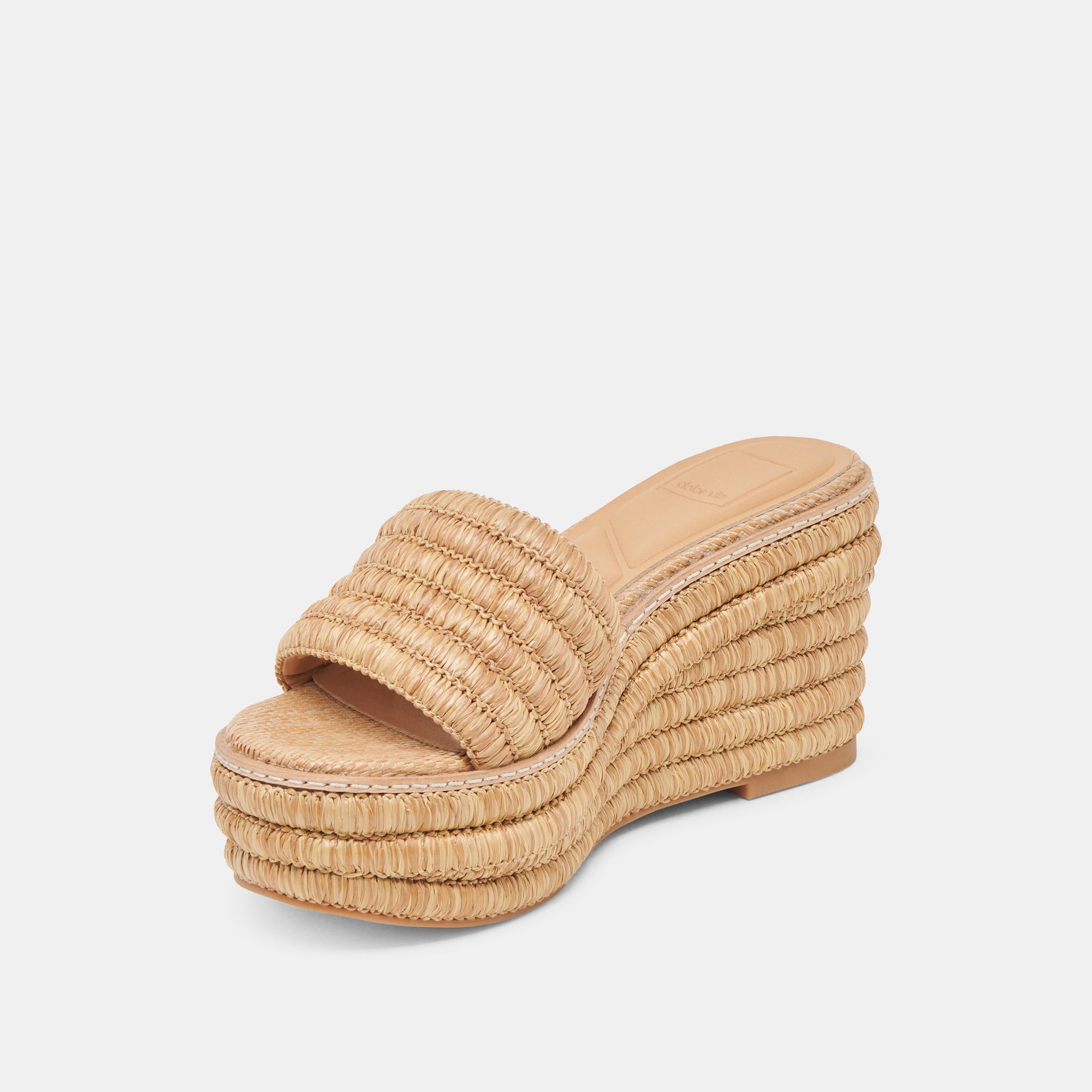 Dolce Vita SHOES | Throne Wide Lt Natural Raffia Wedges