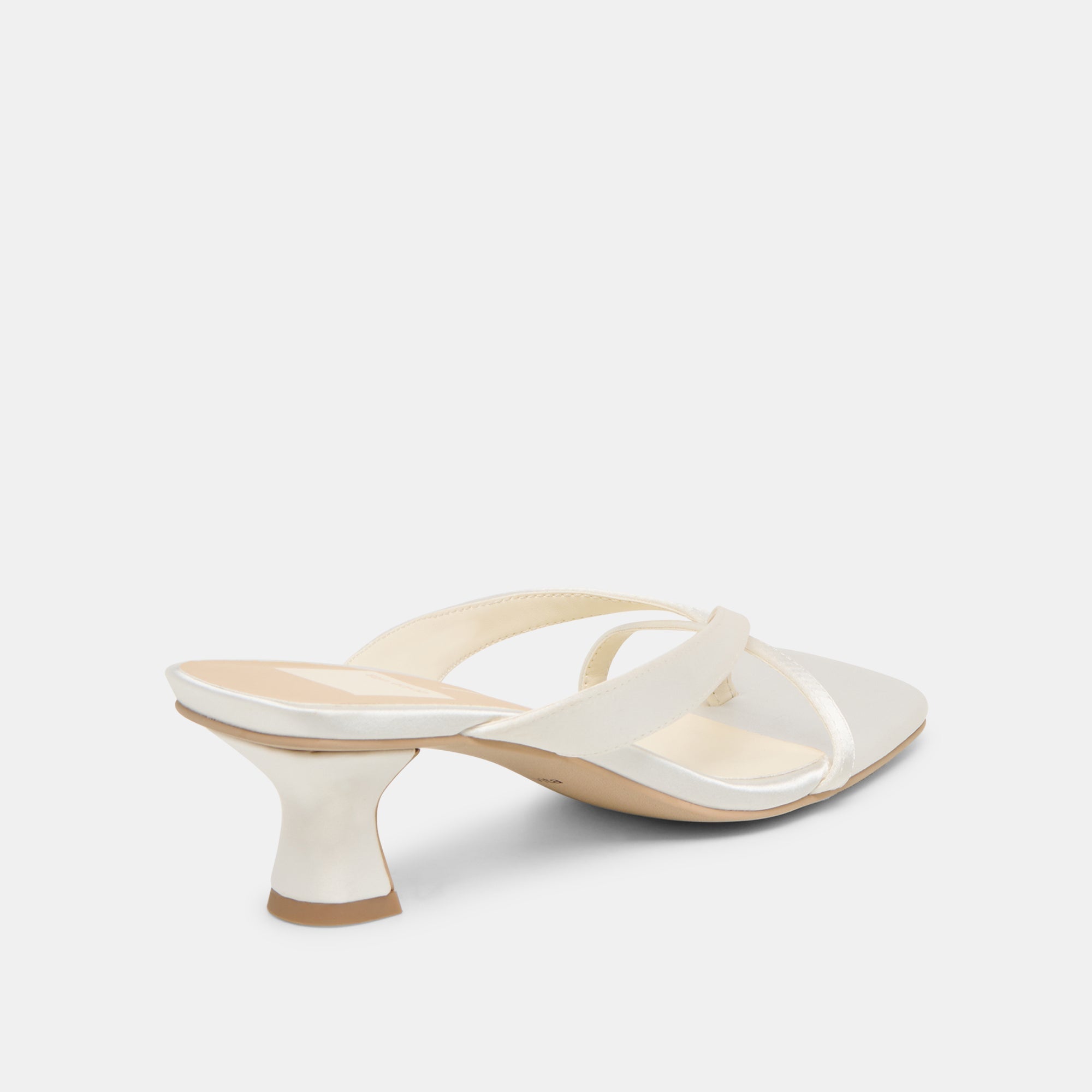 Dolce Vita SHOES | Brevel Wide True White Satin Heels