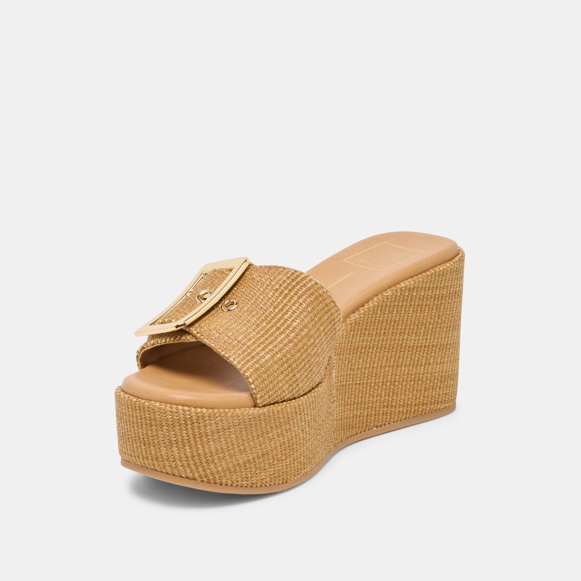 Dolce Vita SHOES | Jilian Wide Mocha Raffia Wedges