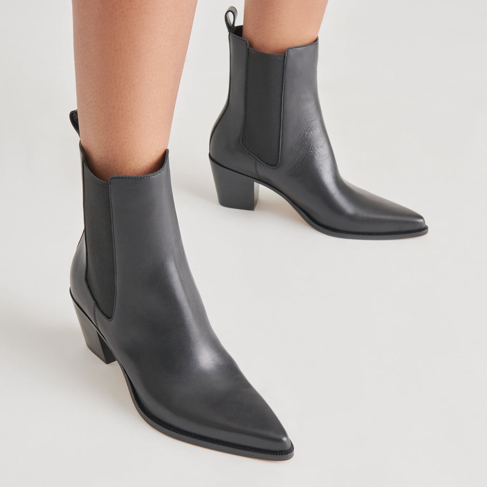 Dolce Vita SHOES | SHADIE H2O WIDE BOOTIES BLACK LEATHER
 – Dolce Vita