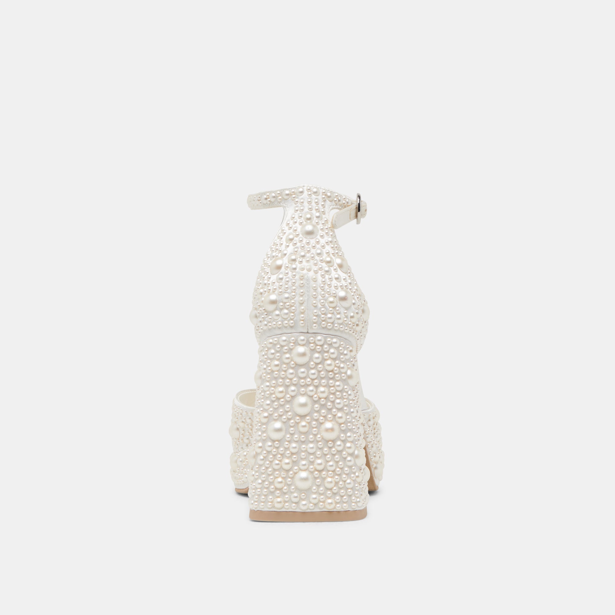 Dolce Vita SHOES | PANDRO PEARL WIDE HEELS TRUE WHITE SATIN
 – Dolce Vita
