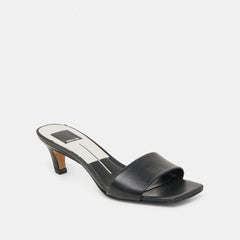 Dolce Vita SHOES | Rexa Wide Black Leather Heels