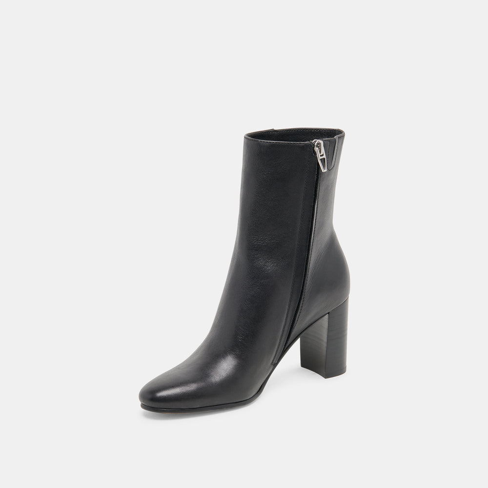 Dolce Vita SHOES | Suzy Wide Black Leather Booties