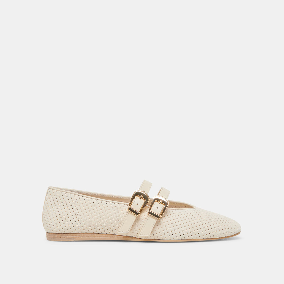 Dolce Vita SHOES | Baylee Wide Bone Perforated Suede Ballet Flats