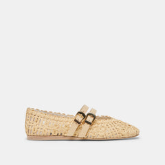 Dolce Vita SHOES | BAYLEE SUNFLOWER WIDE BALLET FLATS LT NATURAL MACRAME
 – Dolce Vita