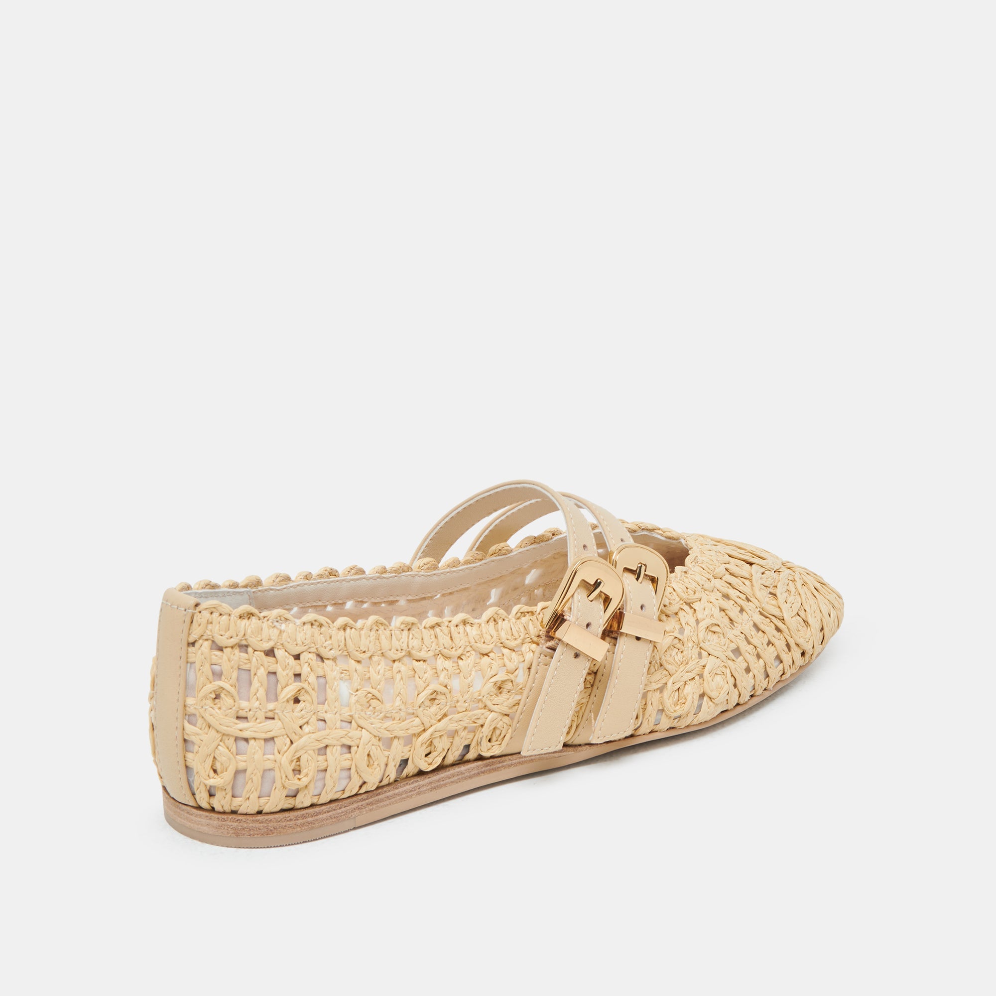 Dolce Vita SHOES | BAYLEE SUNFLOWER WIDE BALLET FLATS LT NATURAL MACRAME
 – Dolce Vita