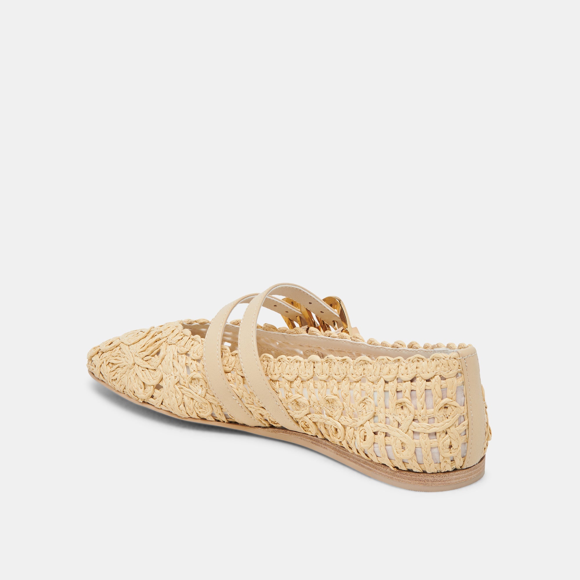 Dolce Vita SHOES | BAYLEE SUNFLOWER WIDE BALLET FLATS LT NATURAL MACRAME
 – Dolce Vita