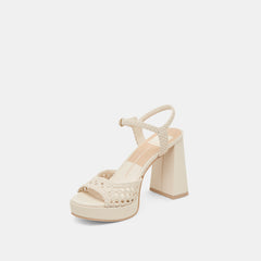 Dolce Vita SHOES | PEYTEN WIDE HEELS CREME WOVEN STELLA
 – Dolce Vita