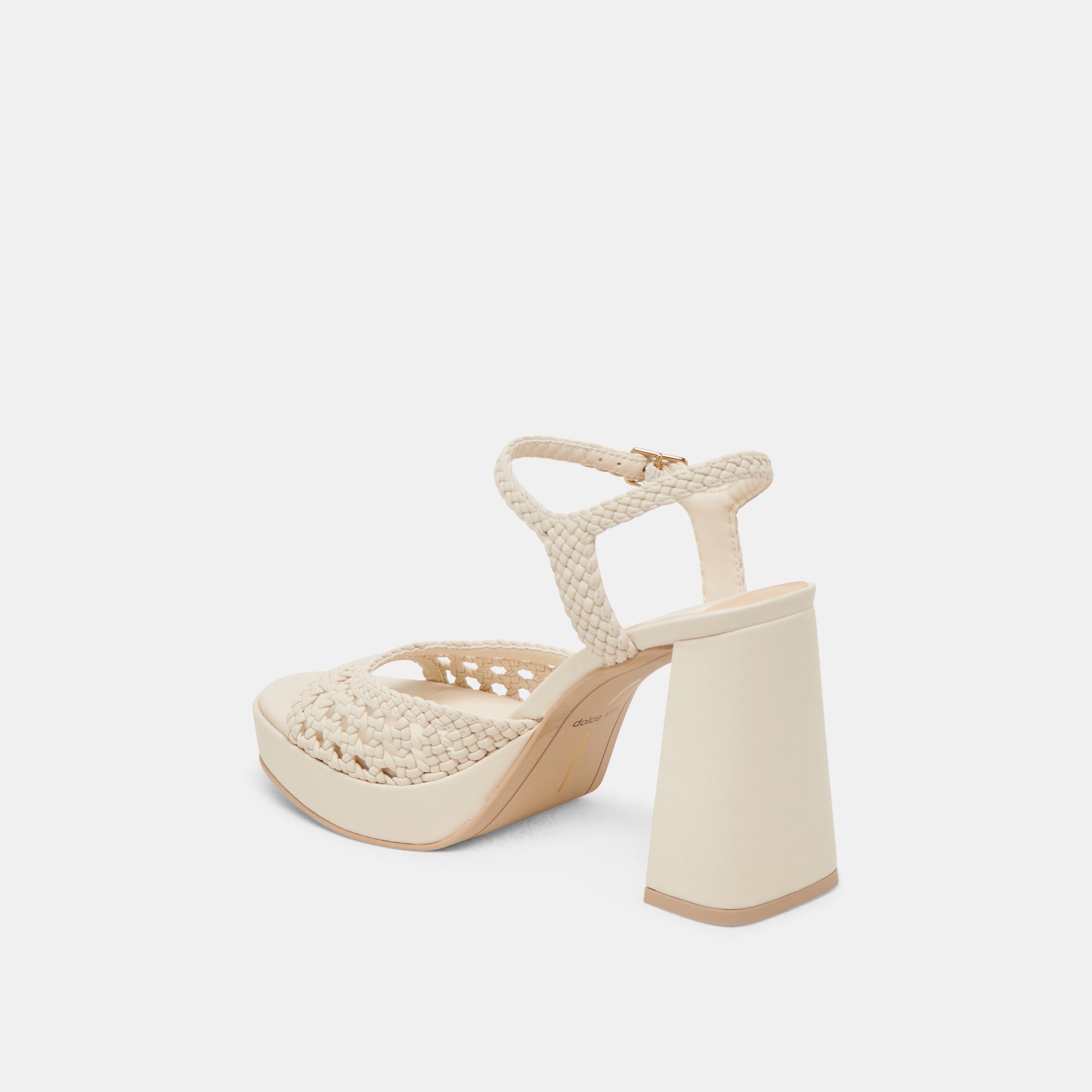 Dolce Vita SHOES | PEYTEN WIDE HEELS CREME WOVEN STELLA
 – Dolce Vita