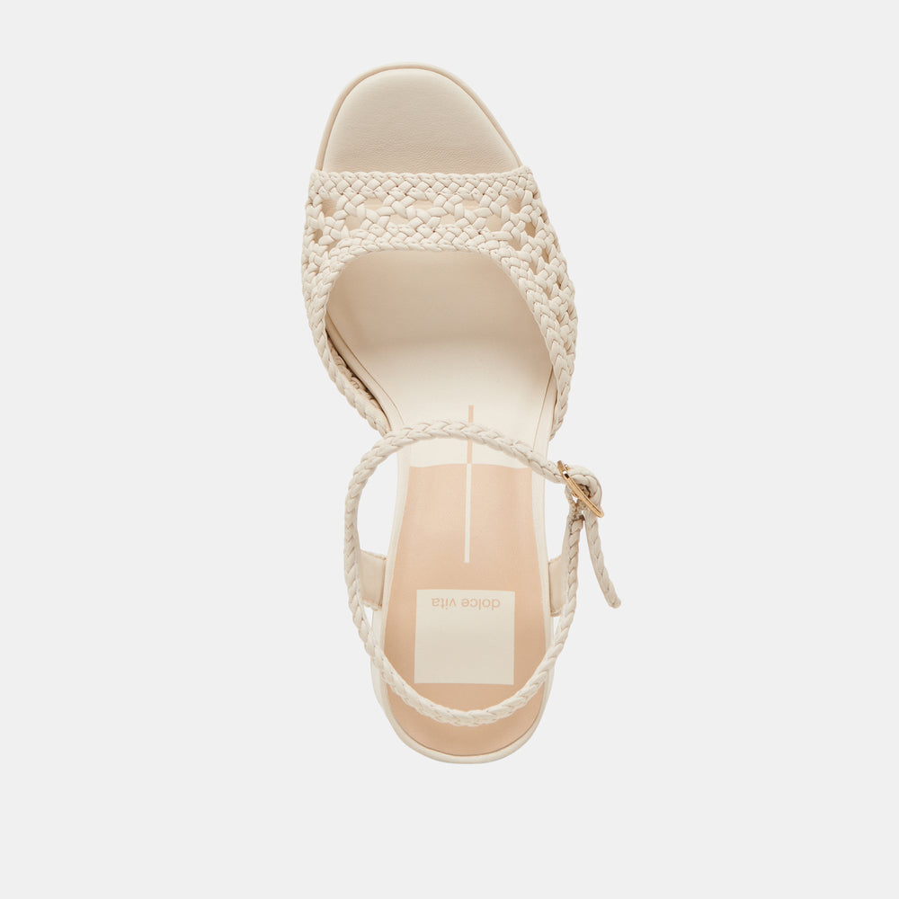 Dolce Vita SHOES | PEYTEN WIDE HEELS CREME WOVEN STELLA
 – Dolce Vita