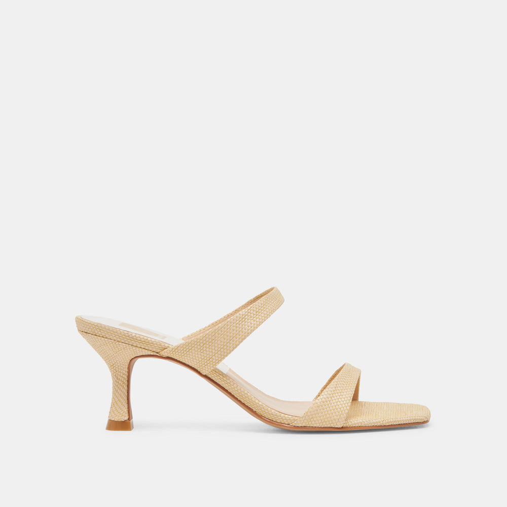 Dolce Vita SHOES | Genora Wide Lt Natural Woven Raffia Heels