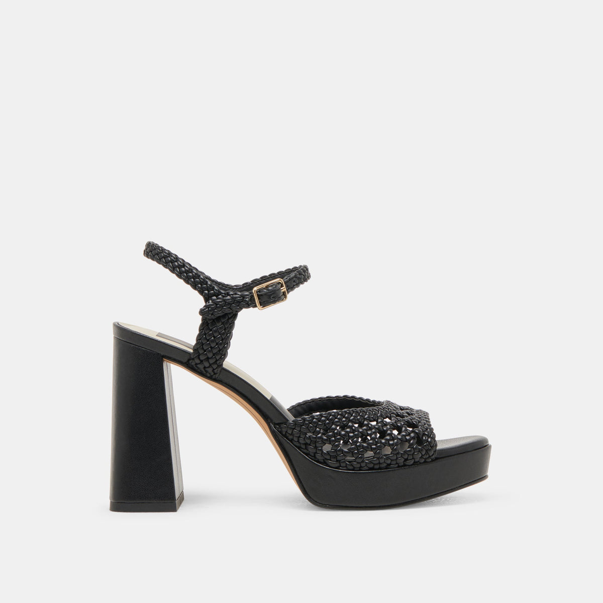 Dolce Vita SHOES | PEYTEN WIDE HEELS BLACK WOVEN STELLA
 – Dolce Vita