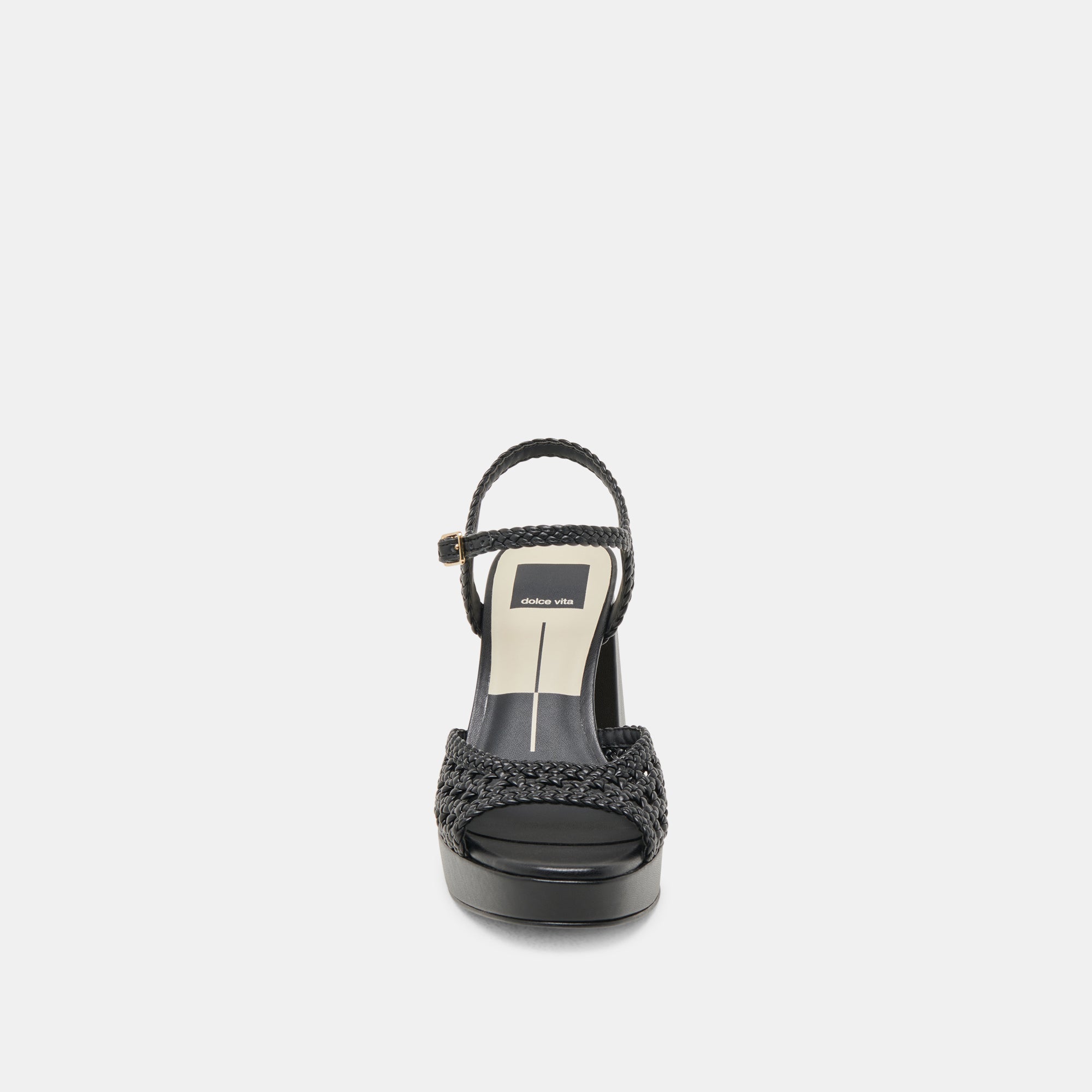 Dolce Vita SHOES | PEYTEN WIDE HEELS BLACK WOVEN STELLA
 – Dolce Vita