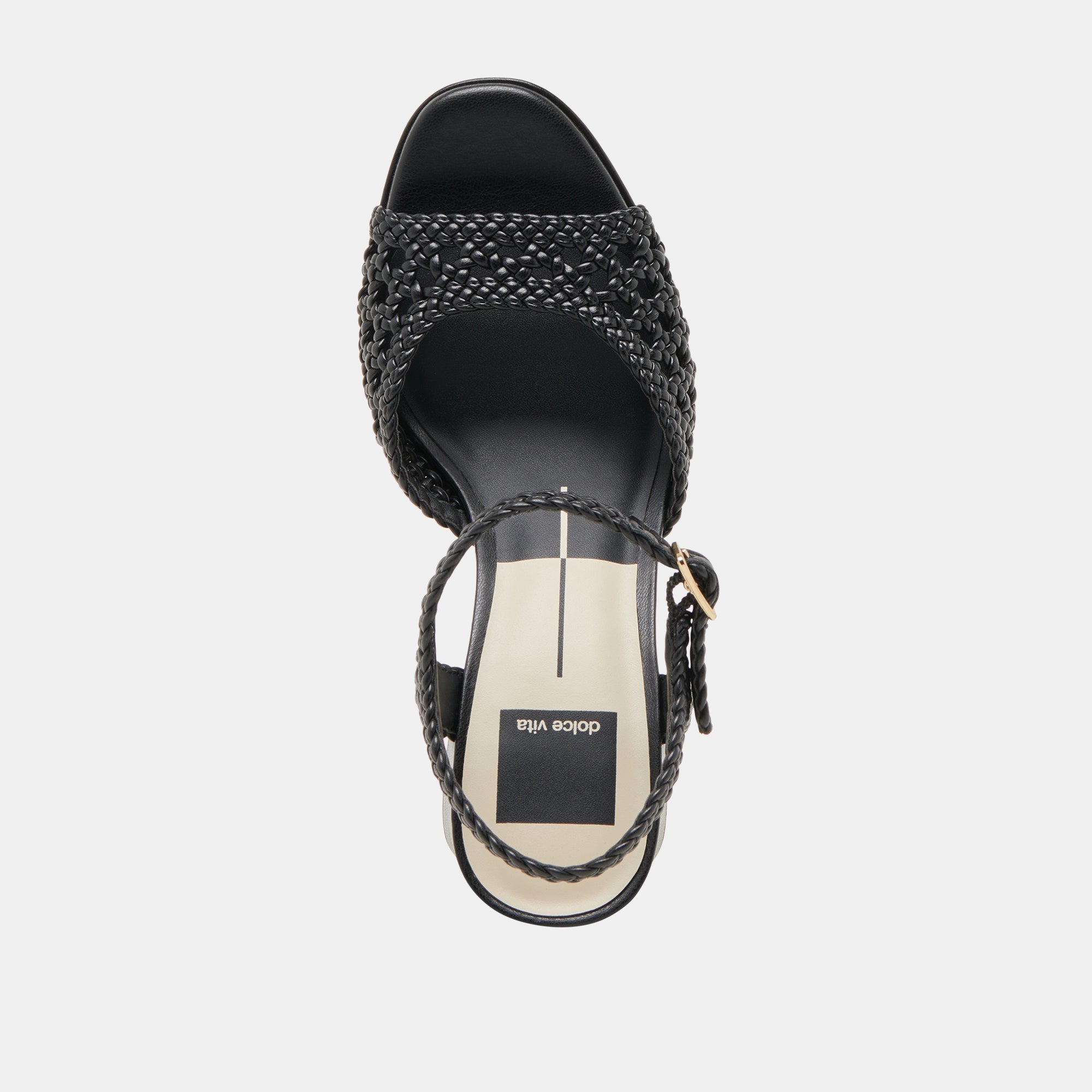 Dolce Vita SHOES | PEYTEN WIDE HEELS BLACK WOVEN STELLA
 – Dolce Vita