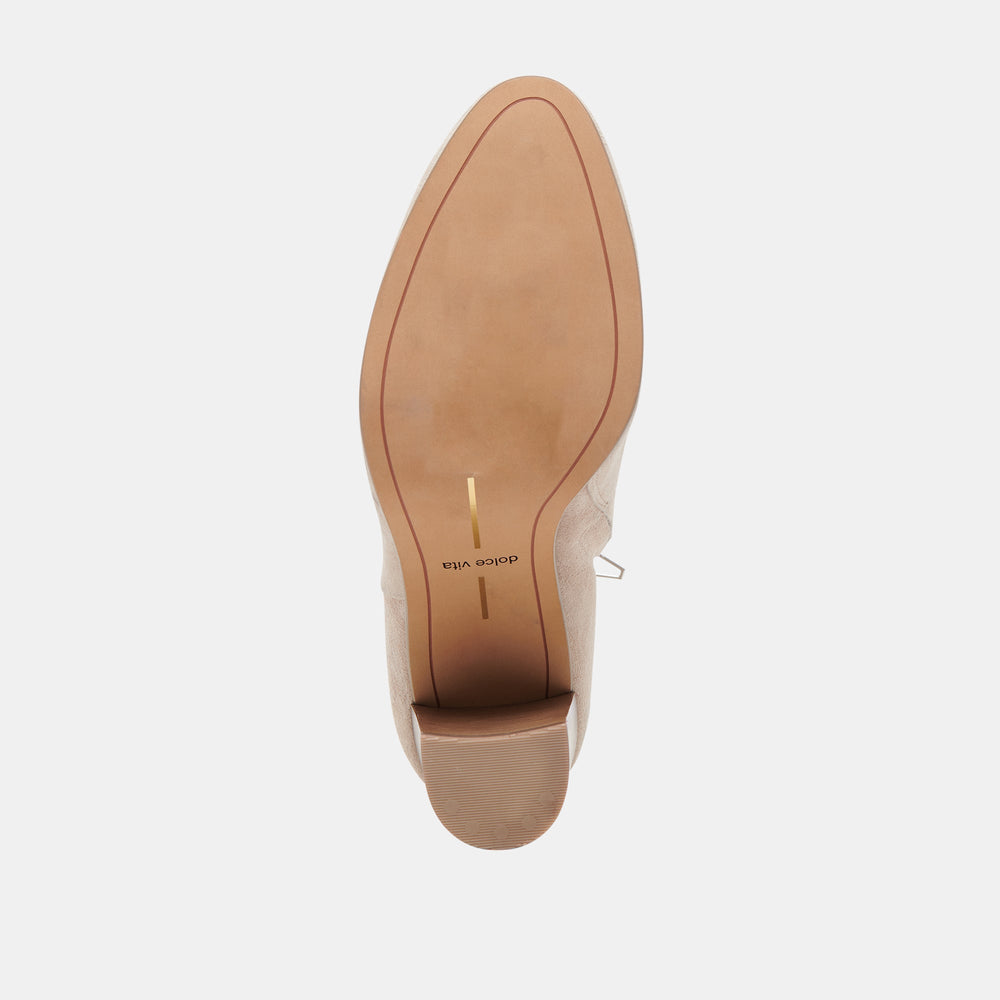 Dolce Vita SHOES | Suzy Wide Taupe Suede Booties
