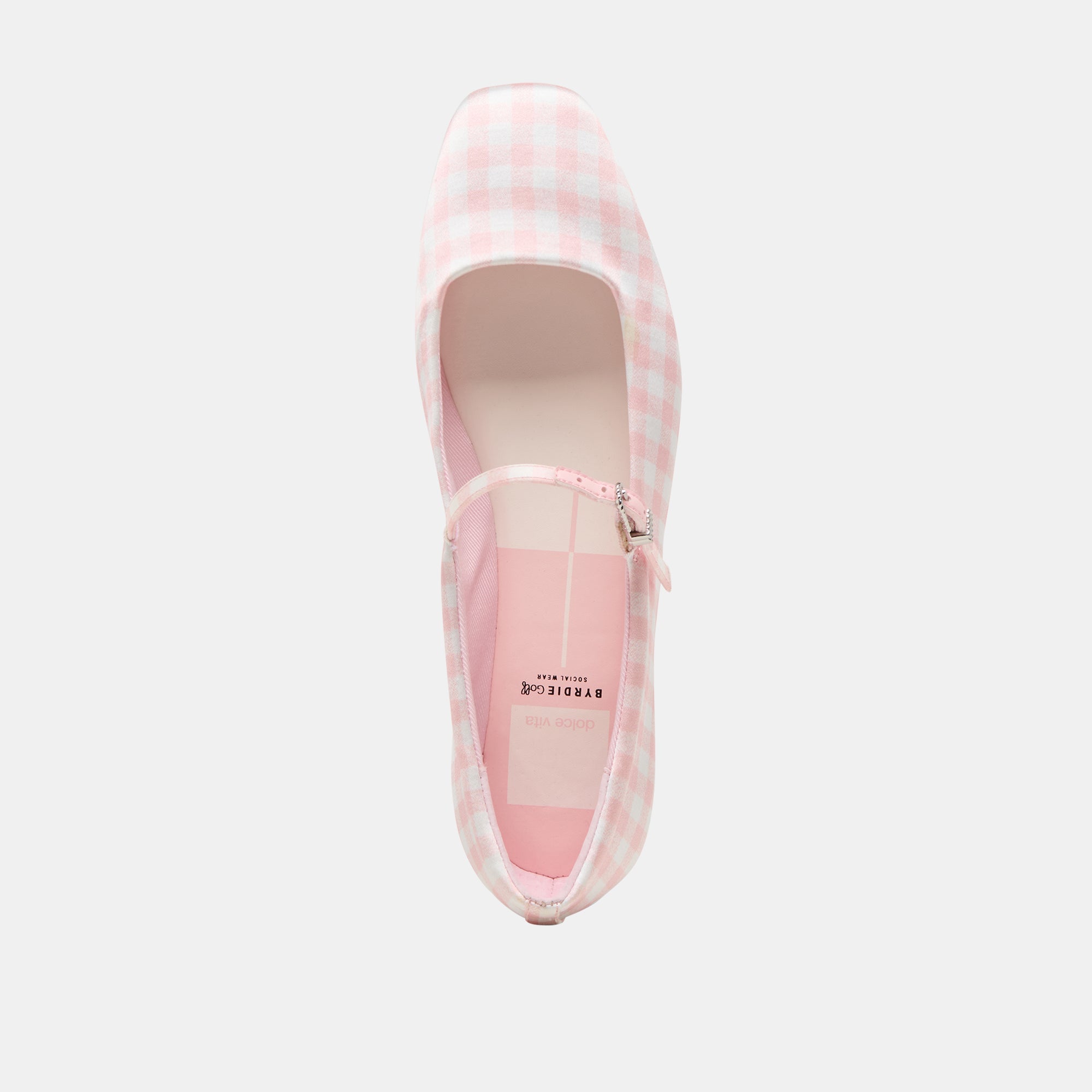 Dolce Vita SHOES | Reyes X Byrdie Golf Pink Plaid Gingham Wide Ballet Flats