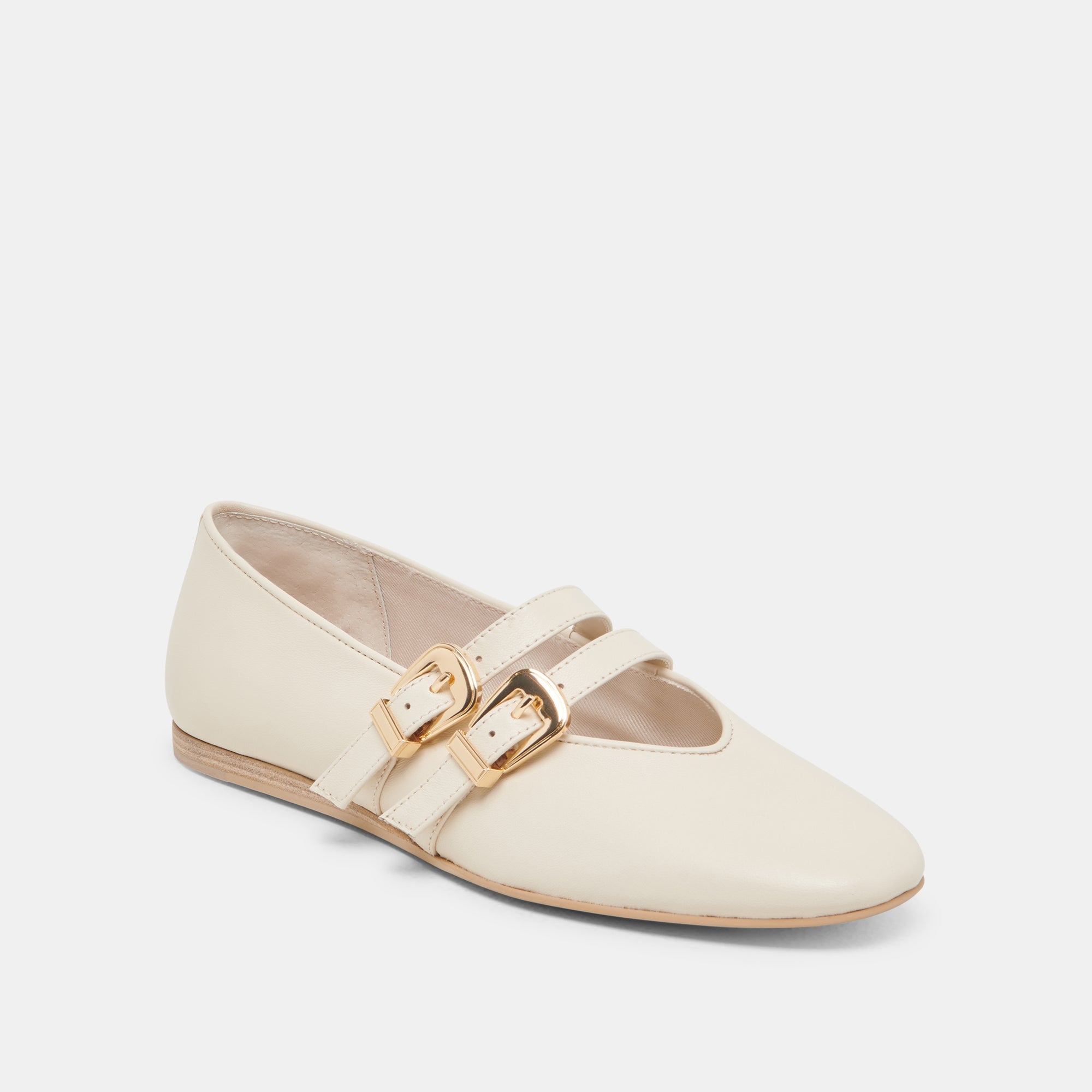 Dolce Vita SHOES | BAYLEE WIDE BALLET FLATS IVORY LEATHER
 – Dolce Vita