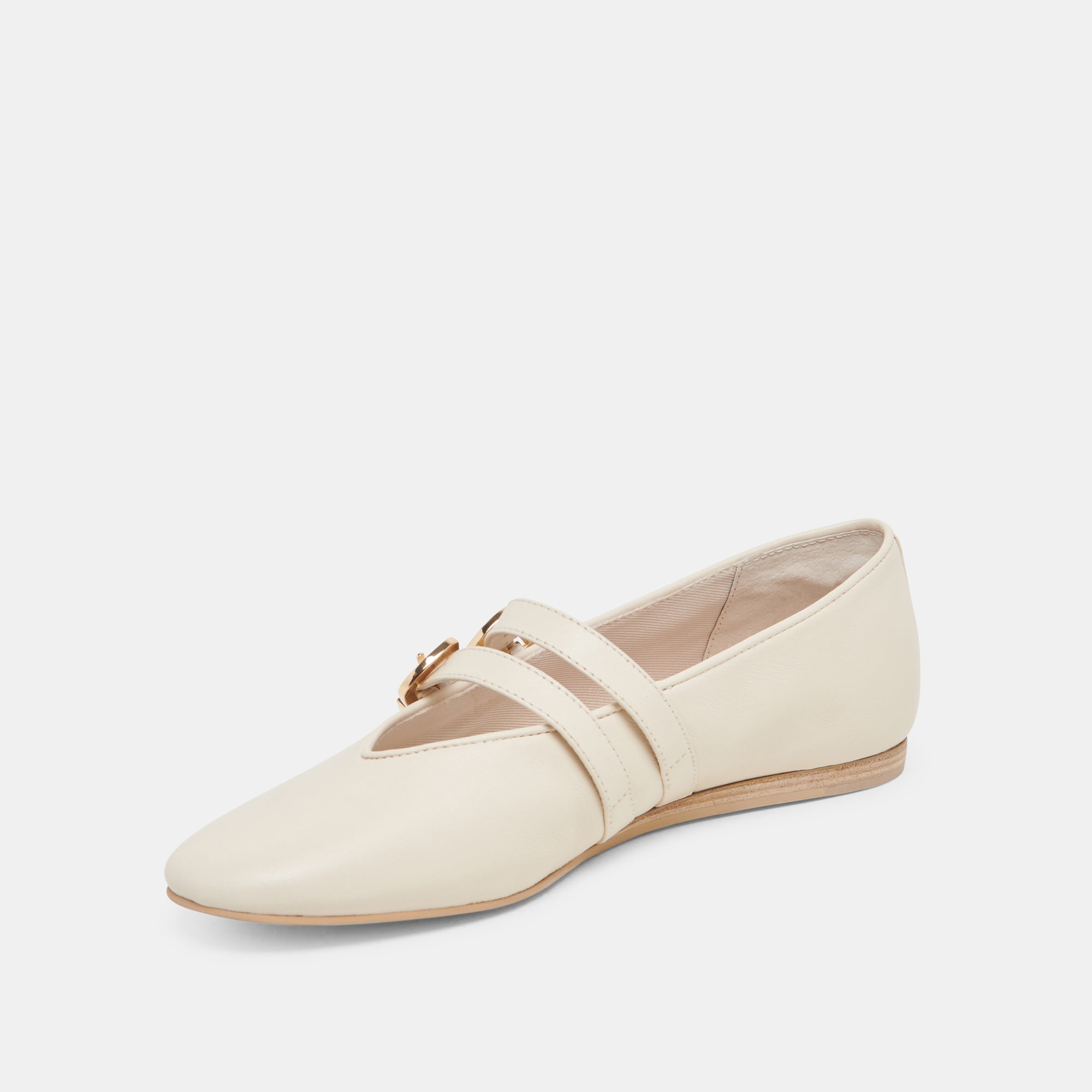 Dolce Vita SHOES | BAYLEE WIDE BALLET FLATS IVORY LEATHER
 – Dolce Vita