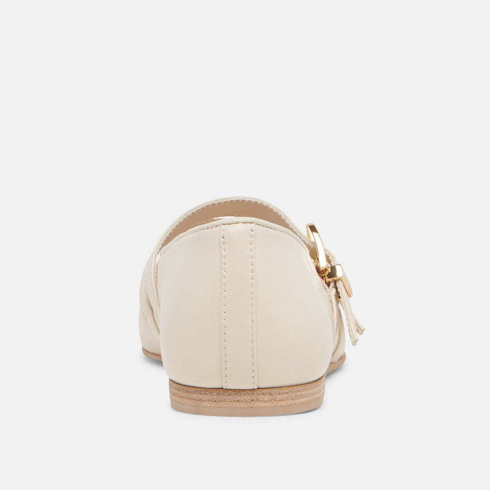 Dolce Vita SHOES | BAYLEE WIDE BALLET FLATS IVORY LEATHER
 – Dolce Vita